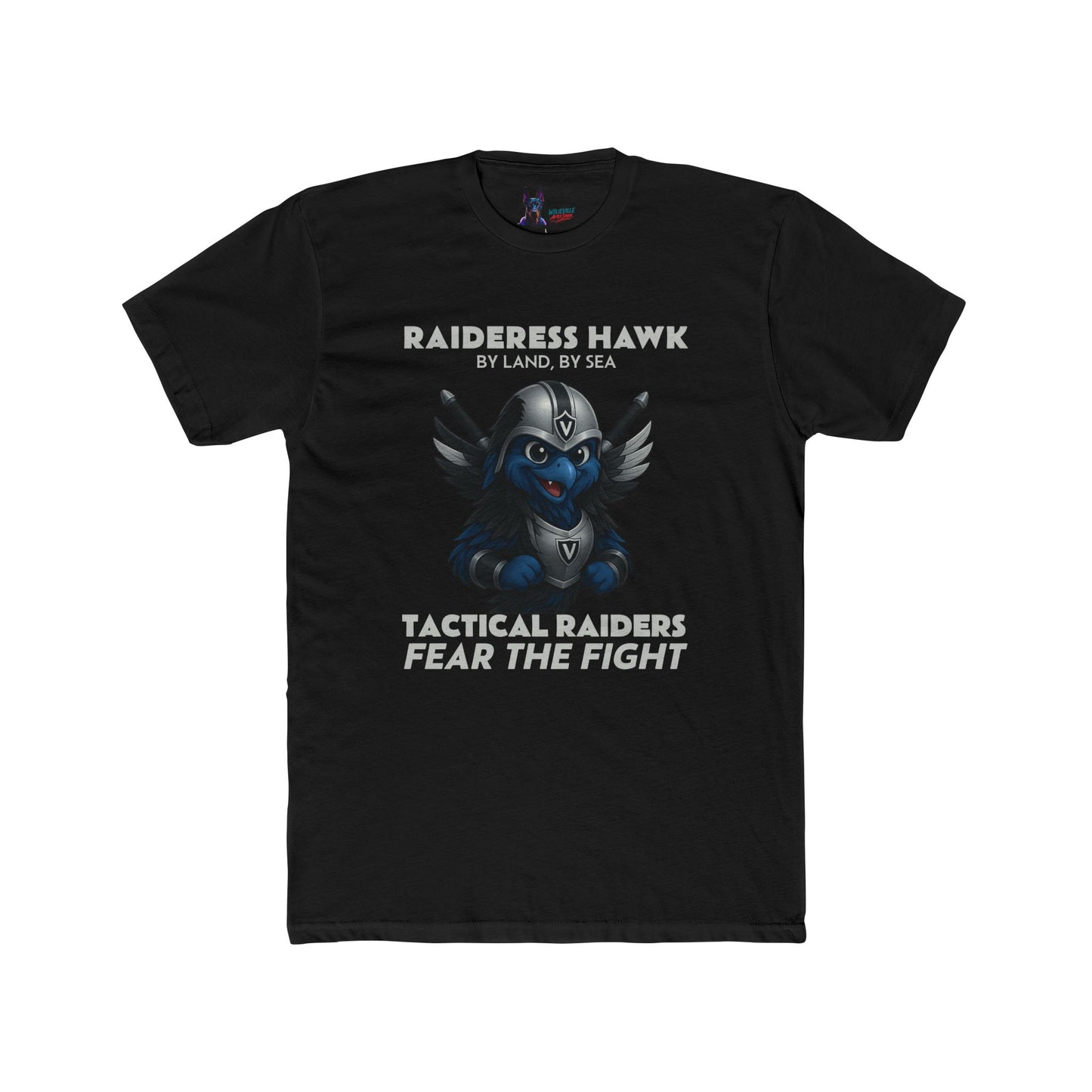 Wylieville After Dark: Raideress Hawk Fear the Fight Unisex Cotton Tee
