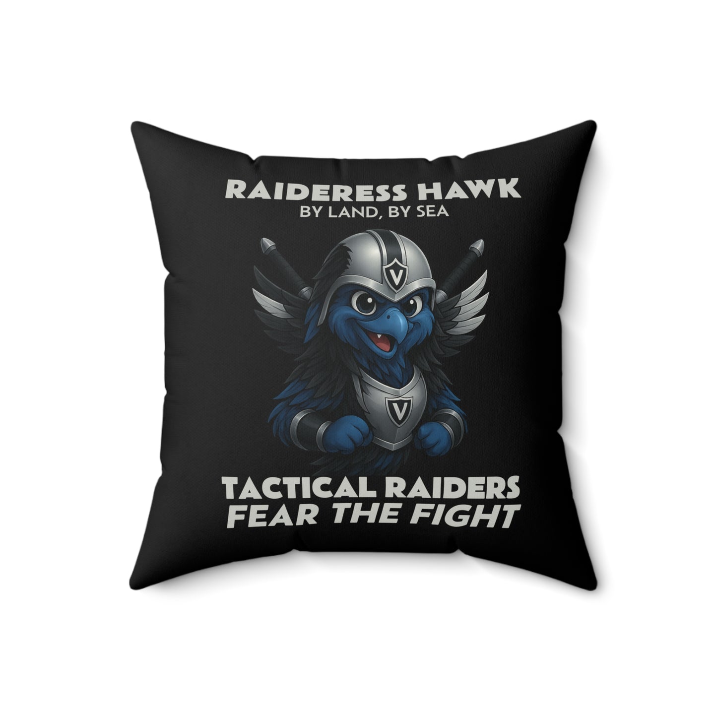 Wylieville: Raideress Hawk Fear the Fight Faux Suede Decorative Throw Pillow