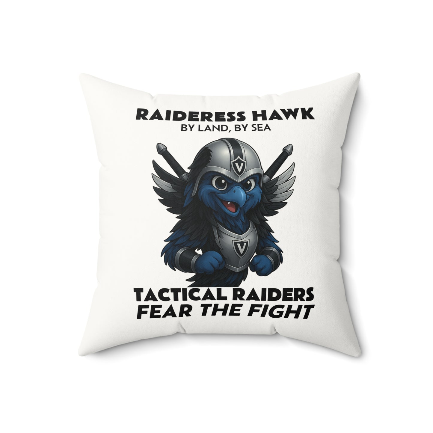 Wylieville: Raideress Hawk Fear the Fight Faux Suede Decorative Throw Pillow
