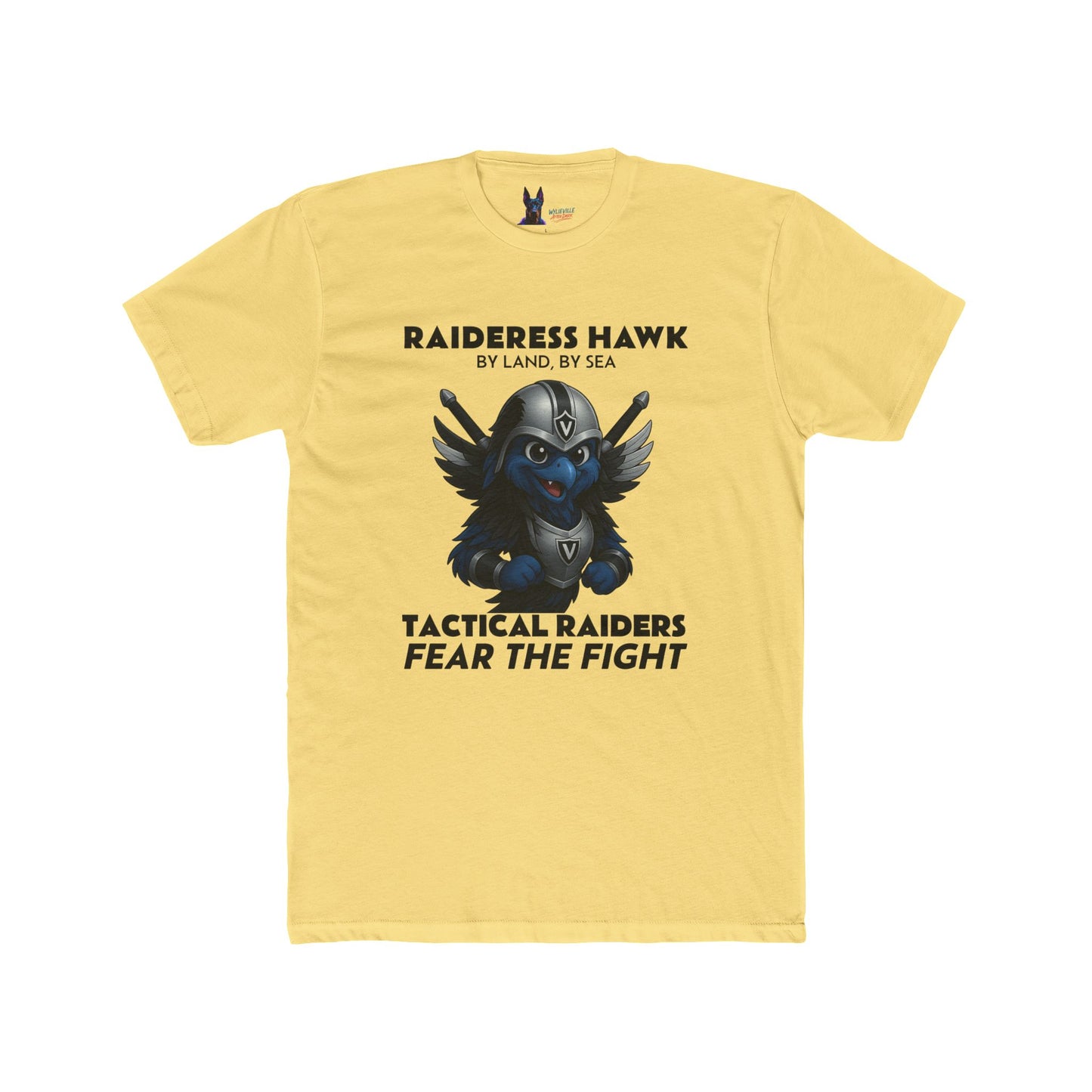 Wylieville After Dark: Raideress Hawk Fear the Fight Unisex Cotton Tee
