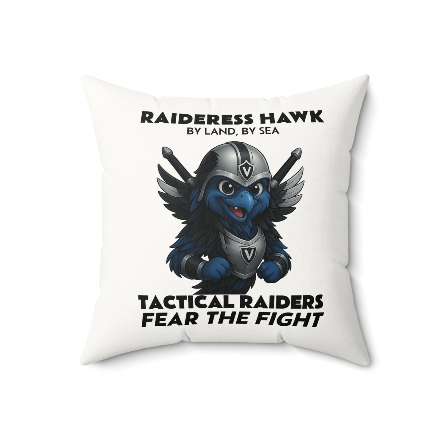 Wylieville: Raideress Hawk Fear the Fight Faux Suede Decorative Throw Pillow