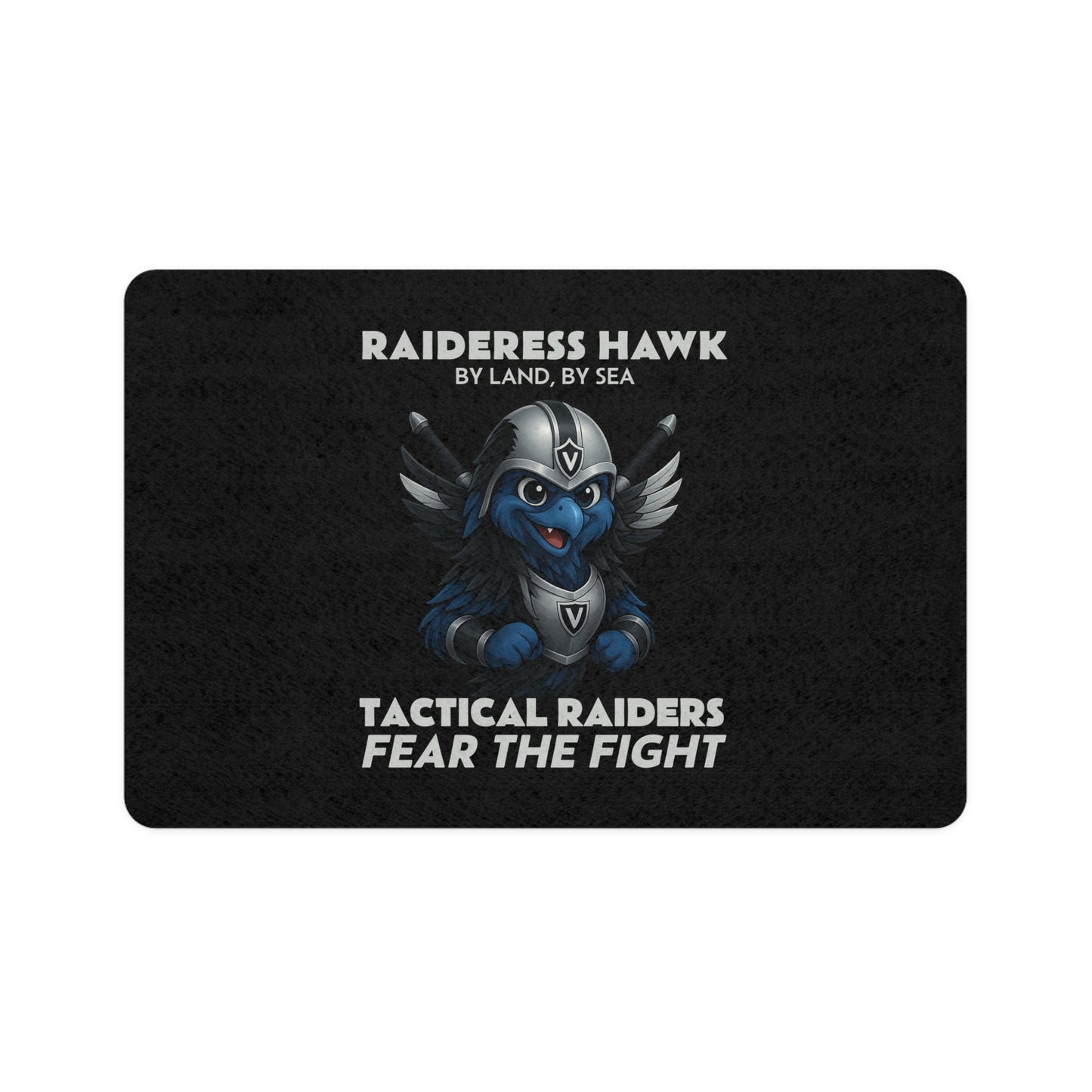 Wylieville: Raideress Hawk Fear the Fight, Pet Food Mat 12x18