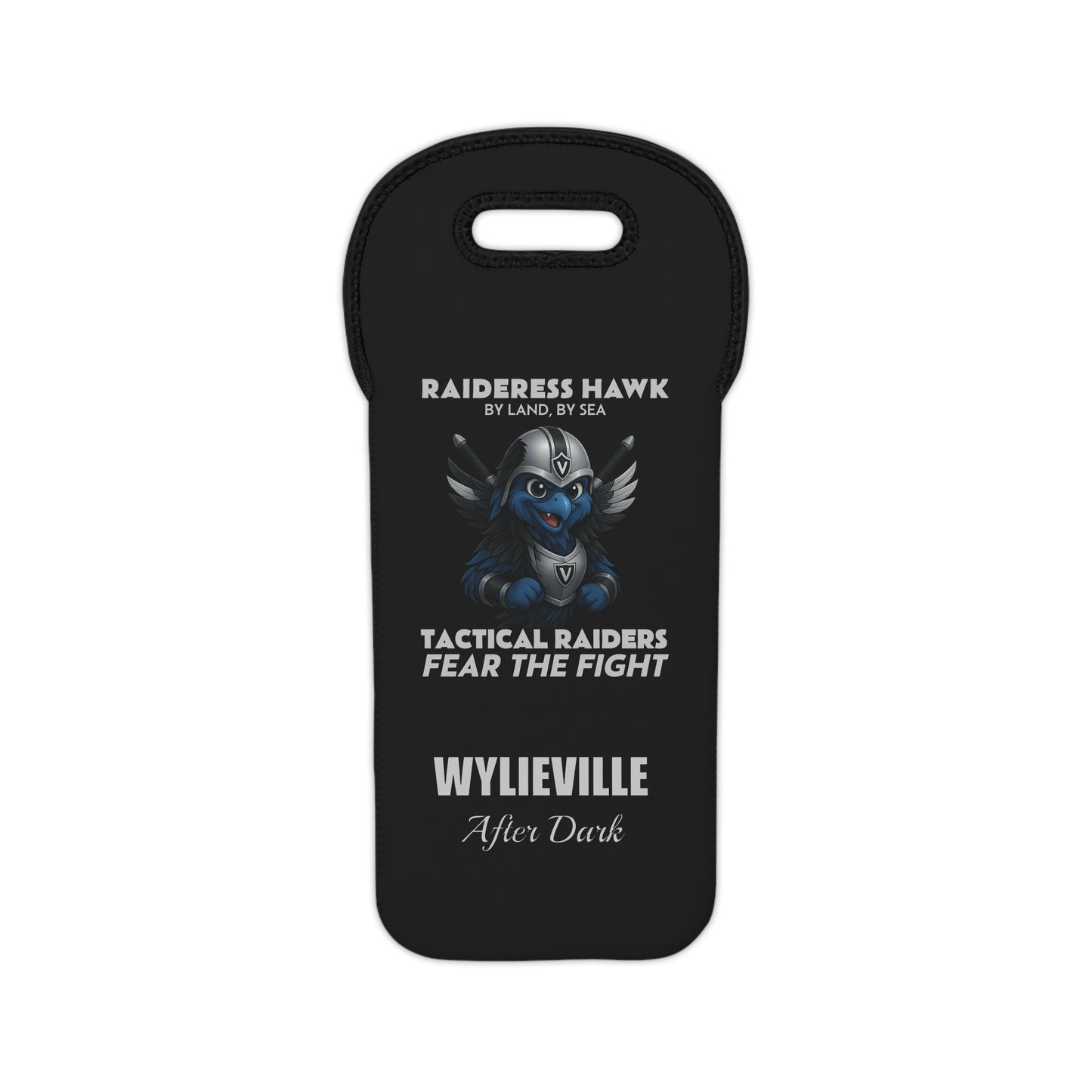 Wylieville After Dark: Raideress Hawk Fear the Fight Wine Tote Bag: