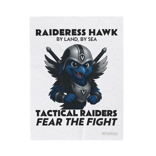 Wylieville: Raideress Hawk Fear Kids Velveteen Plush Blanket 30”×40"