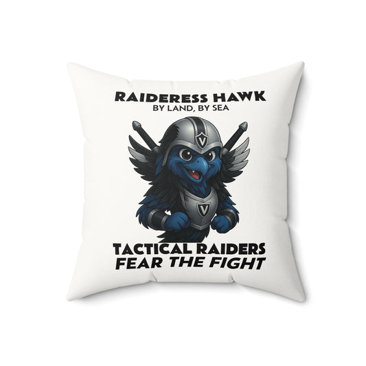Wylieville: Raideress Hawk Fear the Fight Faux Suede Decorative Throw Pillow
