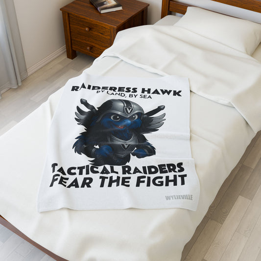 Wylieville: Raideress Hawk Fear Kids Velveteen Plush Blanket 30”×40"