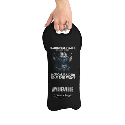 Wylieville After Dark: Raideress Hawk Fear the Fight Wine Tote Bag: