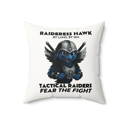 Wylieville: Raideress Hawk Fear the Fight Faux Suede Decorative Throw Pillow