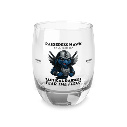 Wylieville After Dark: Raideress Hawk Fear the Fight Whiskey Glass