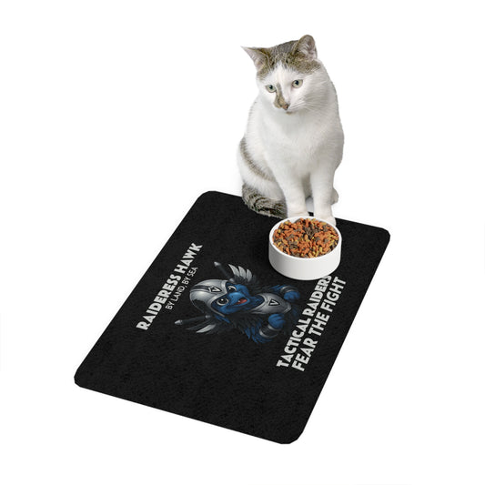 Wylieville: Raideress Hawk Fear the Fight, Pet Food Mat 12x18