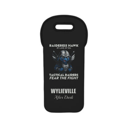 Wylieville After Dark: Raideress Hawk Fear the Fight Wine Tote Bag: